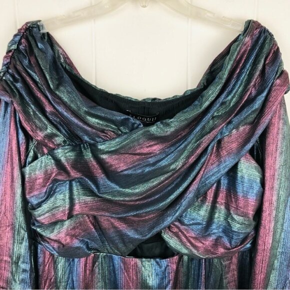 Eloquii Womens Criss Cross Bodice Rainbow Dress Size 20 - Picture 8 of 15